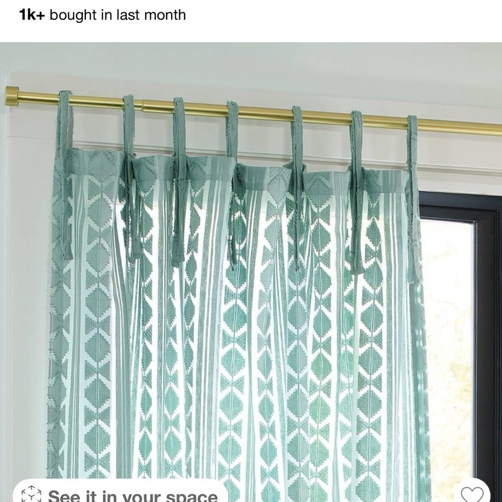 Light Filtering Boho Diamond Clip-
1 Curtain Panel - Threshold™ - Picture 3 of 3